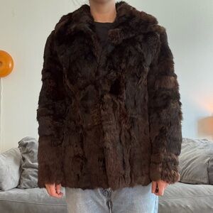 Men's Brown Fur Coat